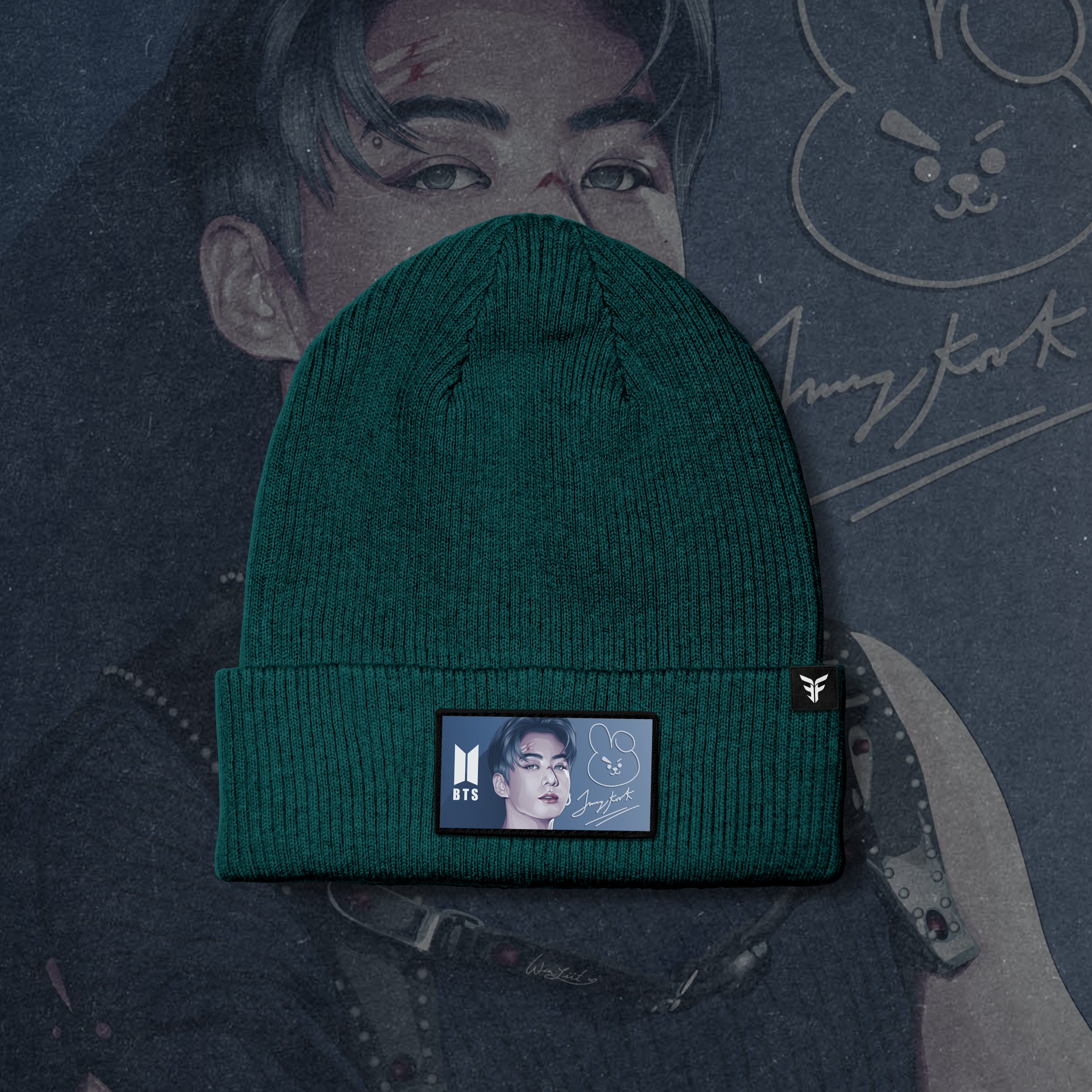 Jung-Kook BTS Beanies with Change Able Designs