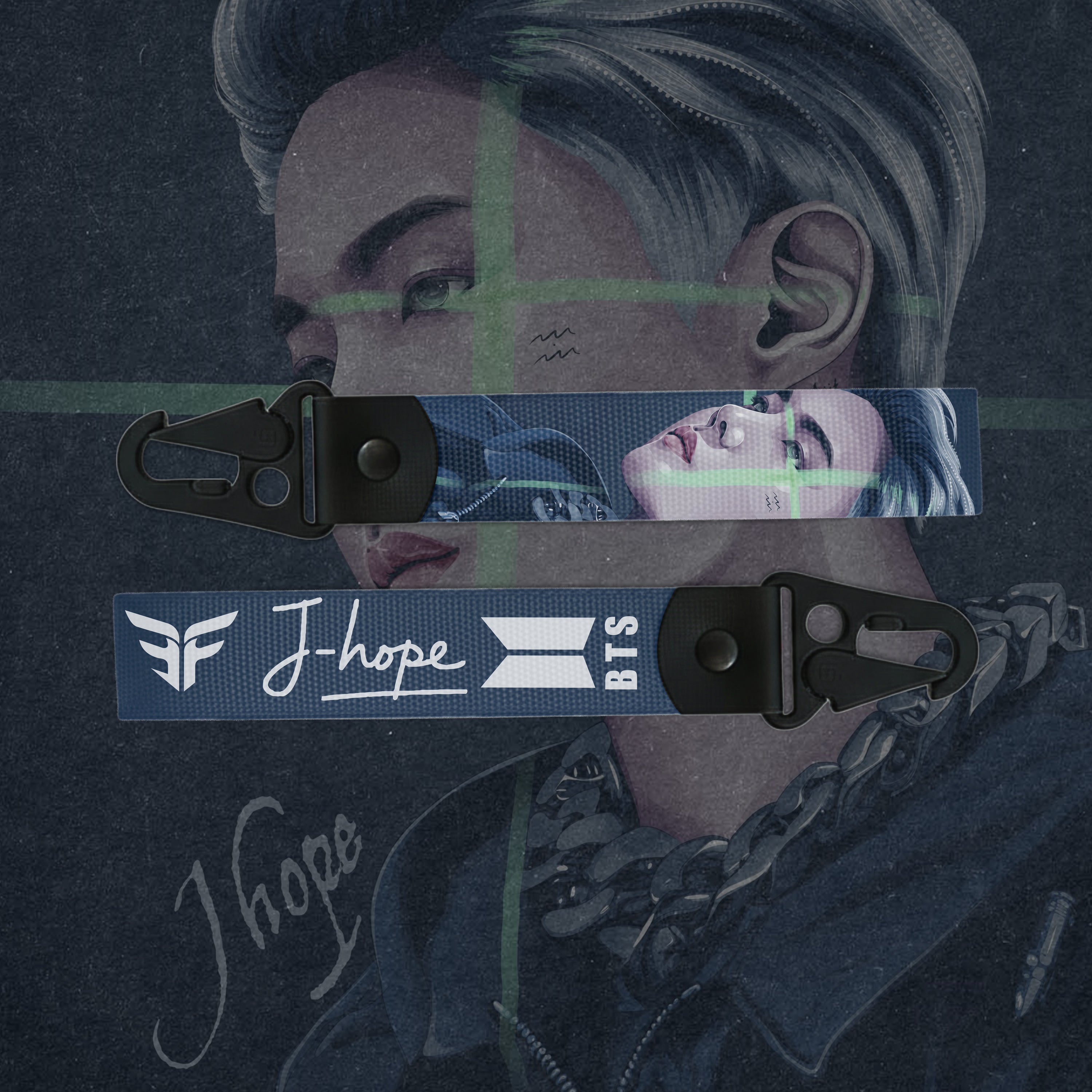 Premium J-Hope BTS Strap Keychains – Trendy & Durable Designs