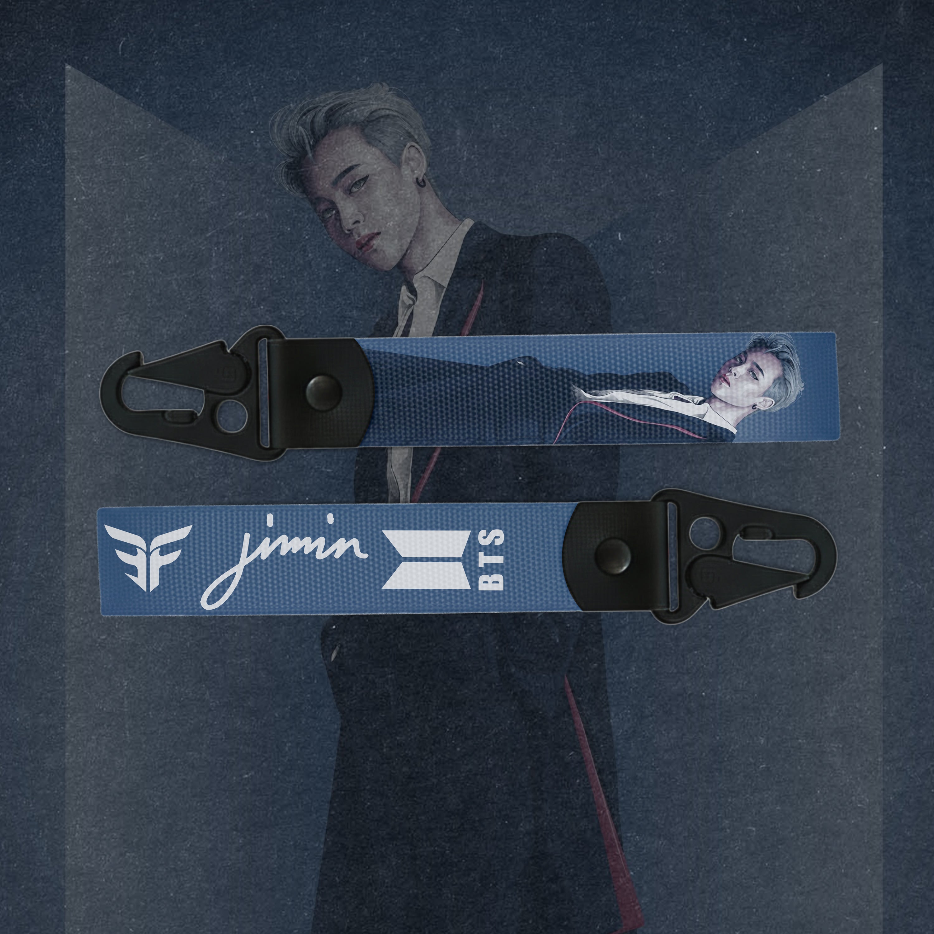 Premium Jimin BTS Strap Keychains – Trendy & Durable Designs