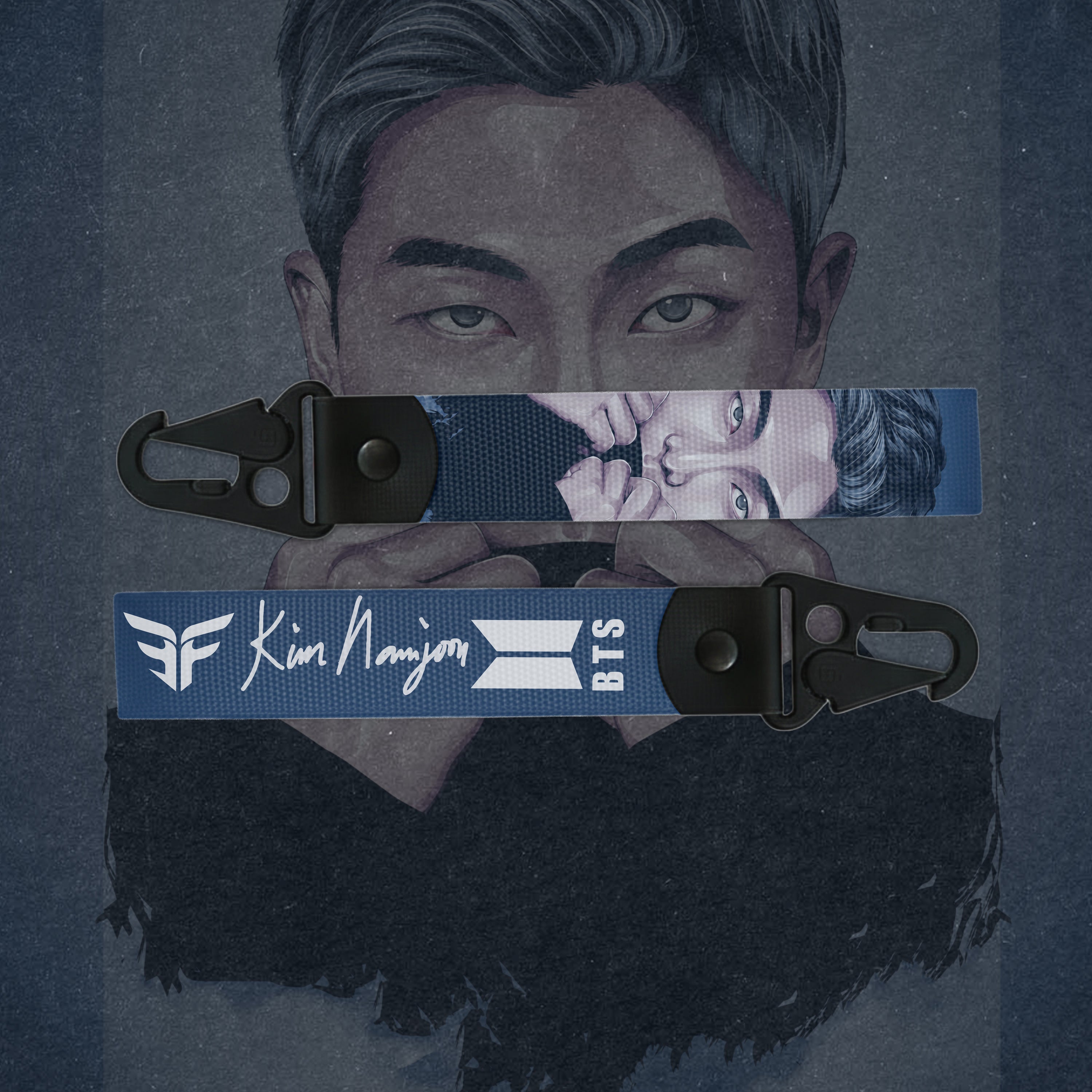 Premium Kim Namjon BTS Strap Keychains – Trendy & Durable Designs