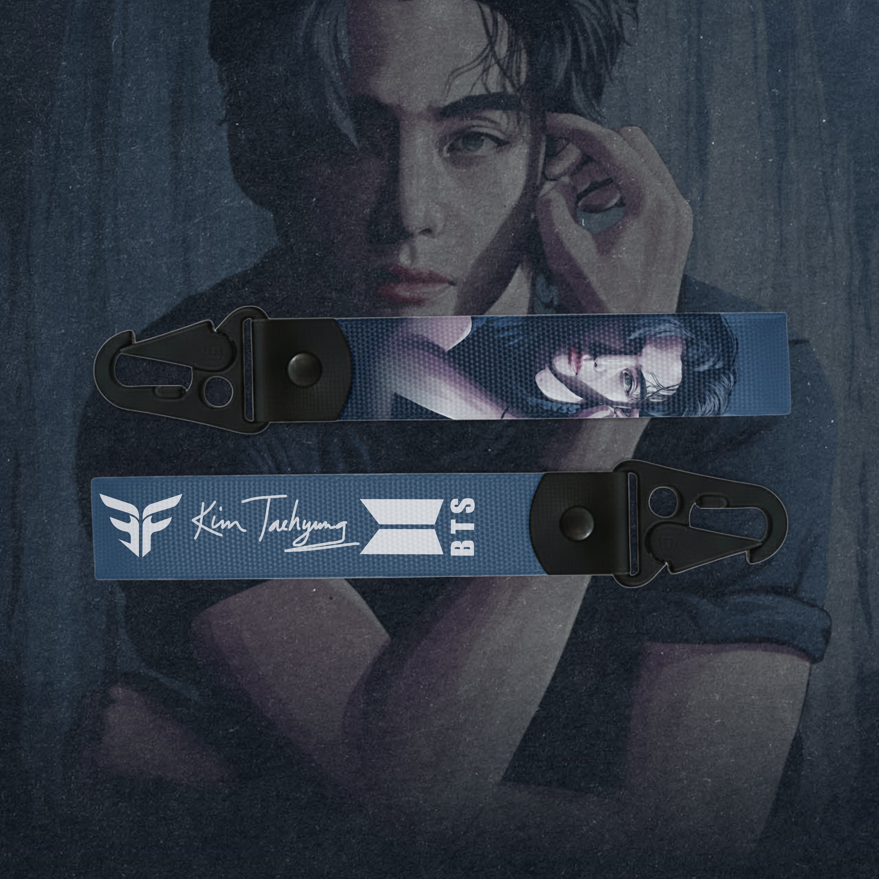 Premium Kim Taehyung BTS Strap Keychains – Trendy & Durable Designs